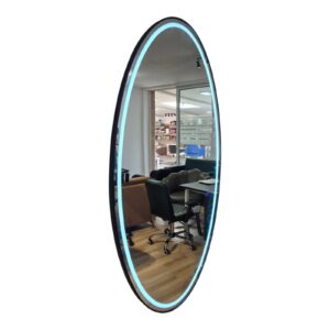 frizersko ogledalo crno oval 180x90