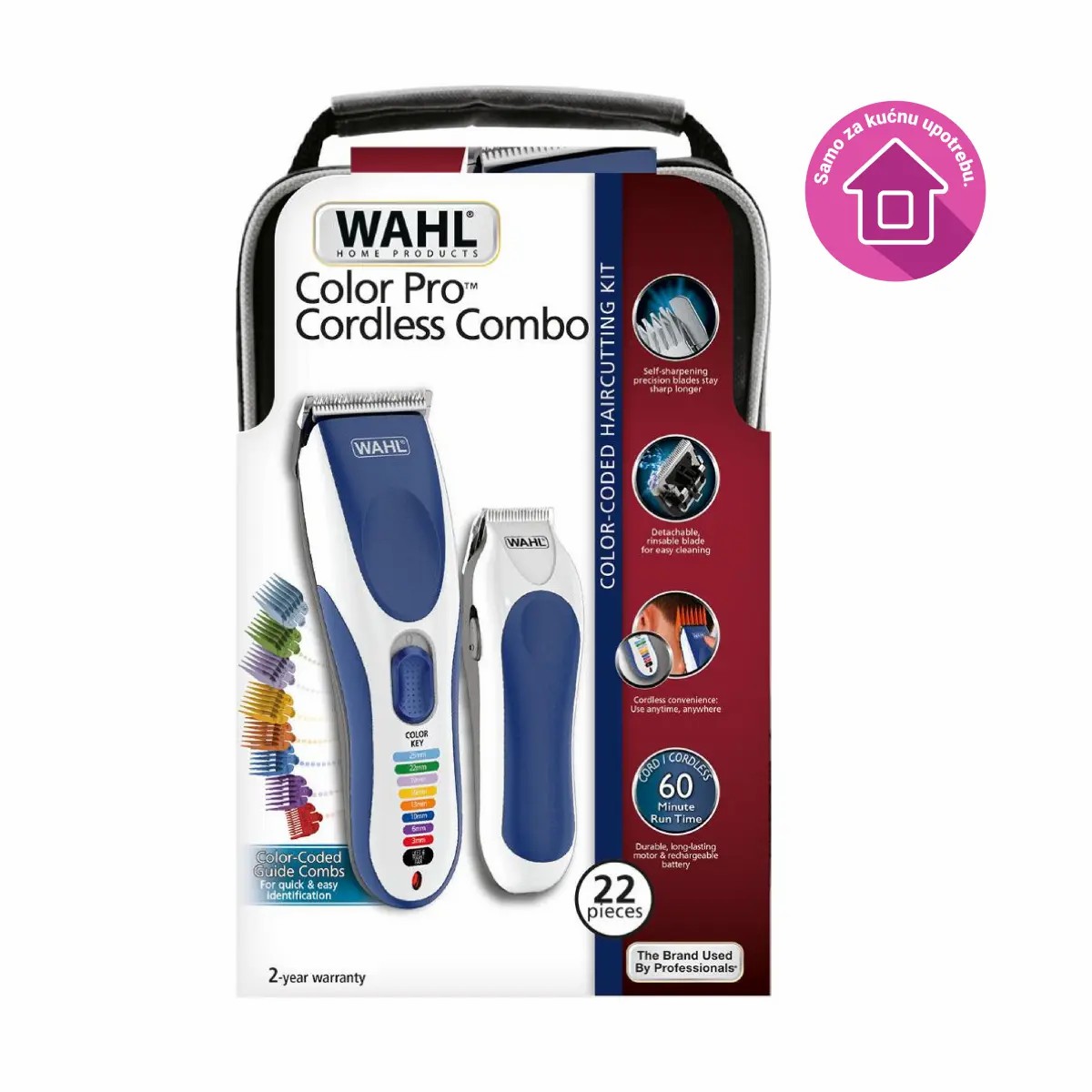 Wahl Home Set Mašinica+Trimer Cordless Combo Color Pro 2